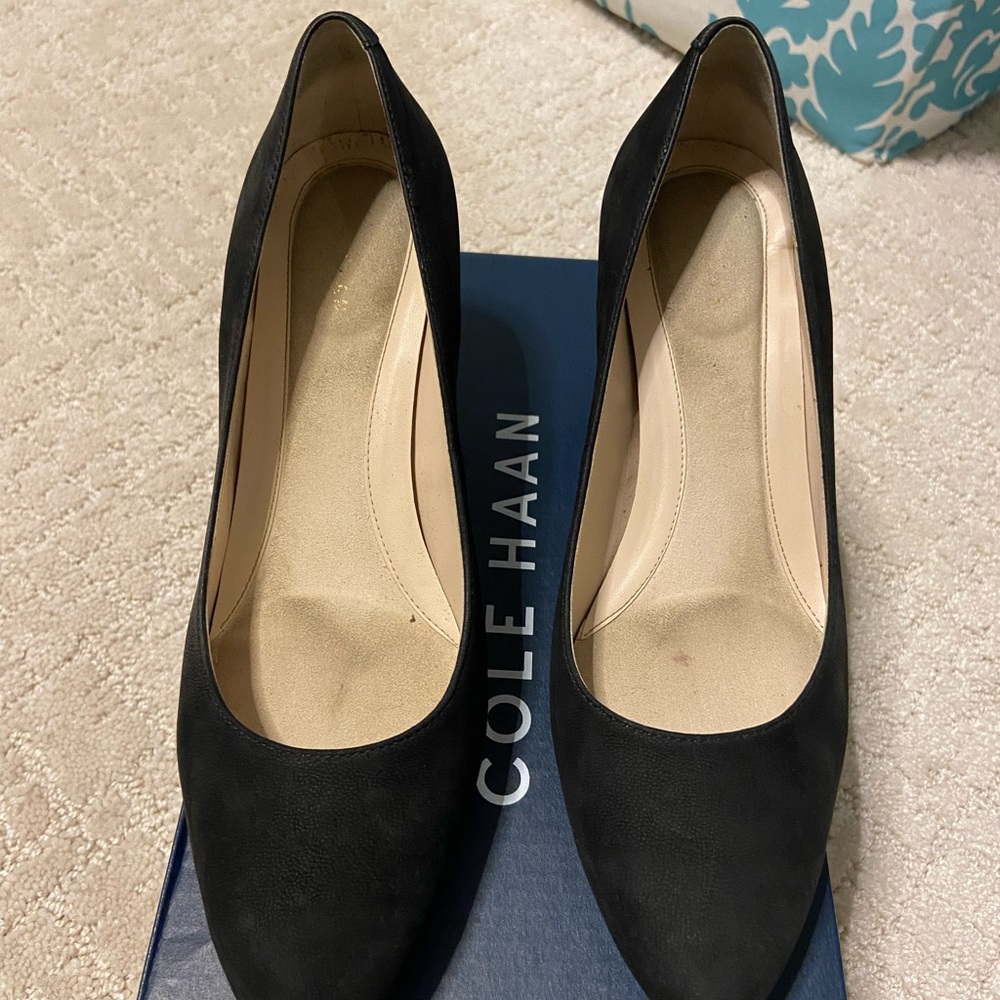 COLE HAAN low heel suede wedge